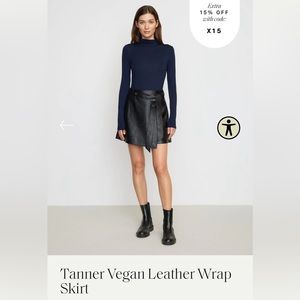 NWT Modern Citizen Tanner Vegan Leather Wrap Skirt
